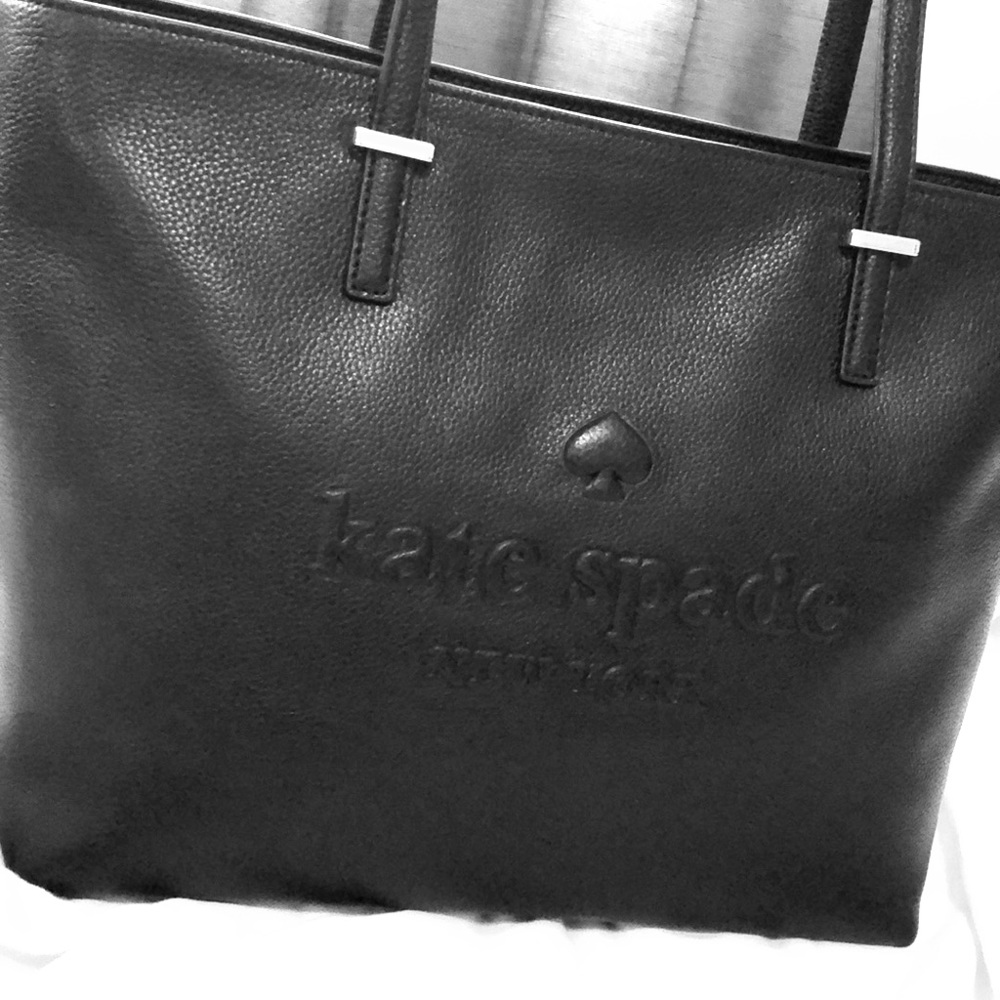 Beautiful! β οΈ Kate spade black leather bag NWT β οΈ - Picture 1 of 6
